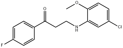 3-(5-CHLORO-2-METHOXYANILINO)-1-(4-FLUOROPHENYL)-1-PROPANONE
