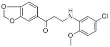 1-(1,3-BENZODIOXOL-5-YL)-3-(5-CHLORO-2-METHOXYANILINO)-1-PROPANONE