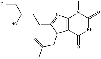 8-[(3-chloro-2-hydroxypropyl)sulfanyl]-3-methyl-7-(2-methyl-2-propenyl)-3,7-dihydro-1H-purine-2,6-dione