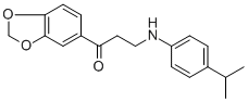 1-(1,3-BENZODIOXOL-5-YL)-3-(4-ISOPROPYLANILINO)-1-PROPANONE