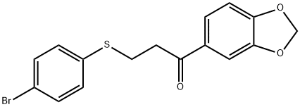 1-(1,3-BENZODIOXOL-5-YL)-3-[(4-BROMOPHENYL)SULFANYL]-1-PROPANONE