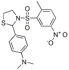Thiazolidine, 2-[4-(dimethylamino)phenyl]-3-[(2-methyl-5-nitrophenyl)sulfonyl]- (9CI)