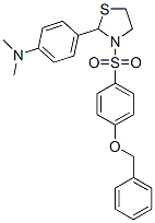 Thiazolidine, 2-[4-(dimethylamino)phenyl]-3-[[4-(phenylmethoxy)phenyl]sulfonyl]- (9CI)