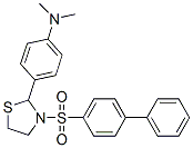 Thiazolidine, 3-([1,1-biphenyl]-4-ylsulfonyl)-2-[4-(dimethylamino)phenyl]- (9CI)