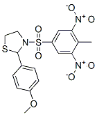 Thiazolidine, 2-(4-methoxyphenyl)-3-[(4-methyl-3,5-dinitrophenyl)sulfonyl]- (9CI)