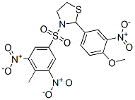Thiazolidine, 2-(4-methoxy-3-nitrophenyl)-3-[(4-methyl-3,5-dinitrophenyl)sulfonyl]- (9CI)