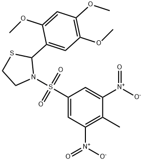 Thiazolidine, 3-[(4-methyl-3,5-dinitrophenyl)sulfonyl]-2-(2,4,5-trimethoxyphenyl)- (9CI)