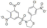 Thiazolidine, 2-(4-chloro-3-nitrophenyl)-3-[(4-methyl-3,5-dinitrophenyl)sulfonyl]- (9CI)