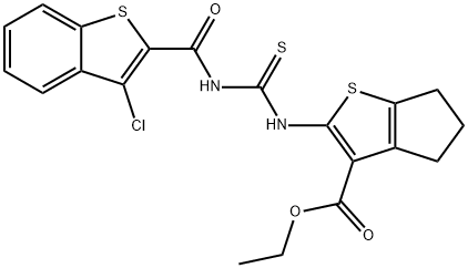 ethyl 2-(3-(3-chlorobenzo[b]thiophene-2-carbonyl)thioureido)-5,6-dihydro-4H-cyclopenta[b]thiophene-3-carboxylate