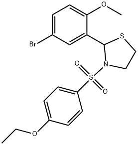 Thiazolidine, 2-(5-bromo-2-methoxyphenyl)-3-[(4-ethoxyphenyl)sulfonyl]- (9CI)
