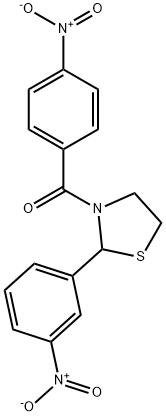 Thiazolidine, 3-(4-nitrobenzoyl)-2-(3-nitrophenyl)- (9CI)