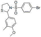 Thiazolidine, 3-[(4-bromophenyl)sulfonyl]-2-(4-methoxy-3-methylphenyl)- (9CI)