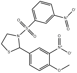 Thiazolidine, 2-(4-methoxy-3-nitrophenyl)-3-[(3-nitrophenyl)sulfonyl]- (9CI)