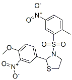 Thiazolidine, 2-(4-methoxy-3-nitrophenyl)-3-[(2-methyl-5-nitrophenyl)sulfonyl]- (9CI)