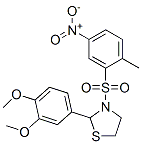 Thiazolidine, 2-(3,4-dimethoxyphenyl)-3-[(2-methyl-5-nitrophenyl)sulfonyl]- (9CI)