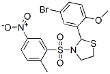 Thiazolidine, 2-(5-bromo-2-methoxyphenyl)-3-[(2-methyl-5-nitrophenyl)sulfonyl]- (9CI)