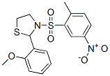 Thiazolidine, 2-(2-methoxyphenyl)-3-[(2-methyl-5-nitrophenyl)sulfonyl]- (9CI)