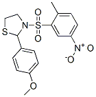 Thiazolidine, 2-(4-methoxyphenyl)-3-[(2-methyl-5-nitrophenyl)sulfonyl]- (9CI)