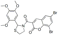 Thiazolidine, 3-[(6,8-dibromo-2-oxo-2H-1-benzopyran-3-yl)carbonyl]-2-(2,4,5-trimethoxyphenyl)- (9CI)