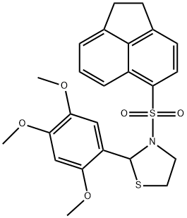 Thiazolidine, 3-[(1,2-dihydro-5-acenaphthylenyl)sulfonyl]-2-(2,4,5-trimethoxyphenyl)- (9CI)