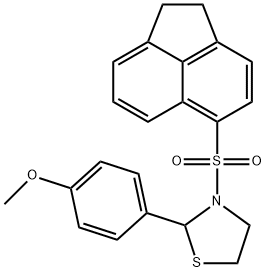 Thiazolidine, 3-[(1,2-dihydro-5-acenaphthylenyl)sulfonyl]-2-(4-methoxyphenyl)- (9CI)