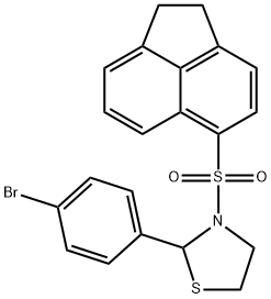 Thiazolidine, 2-(4-bromophenyl)-3-[(1,2-dihydro-5-acenaphthylenyl)sulfonyl]- (9CI)