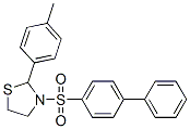 Thiazolidine, 3-([1,1-biphenyl]-4-ylsulfonyl)-2-(4-methylphenyl)- (9CI)
