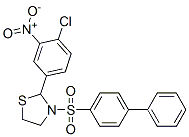 Thiazolidine, 3-([1,1-biphenyl]-4-ylsulfonyl)-2-(4-chloro-3-nitrophenyl)- (9CI)