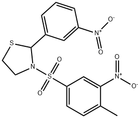 Thiazolidine, 3-[(4-methyl-3-nitrophenyl)sulfonyl]-2-(3-nitrophenyl)- (9CI)