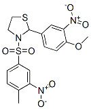 Thiazolidine, 2-(4-methoxy-3-nitrophenyl)-3-[(4-methyl-3-nitrophenyl)sulfonyl]- (9CI)