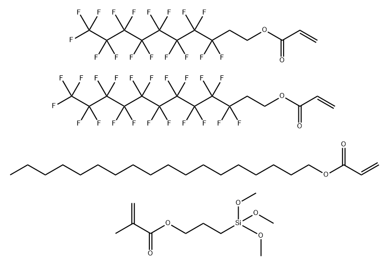 3-(Trimethoxysilyl)propyl 2-methyl-2-propenoate polymer with 3,3,4,4,5,5,6,6,7,7,8,8,9,9,10,10,11,11,12,12,12-heneicosafluorododecyl 2-propenoate, 3,3,4,4,5,5,6,6,7,7,8,8,9,9,10,10,10-heptadecafluorodecyl 2-propenoate and octadecyl 2-propenoate