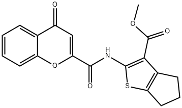 methyl 2-(4-oxo-4H-chromene-2-carboxamido)-5,6-dihydro-4H-cyclopenta[b]thiophene-3-carboxylate