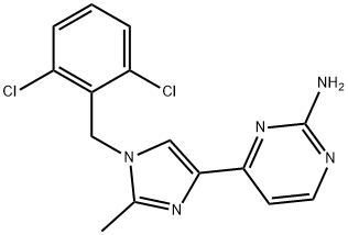 4-(1-(2,6-Dichlorobenzyl)-2-methyl-1H-imidazol-4-yl)pyrimidin-2-amine