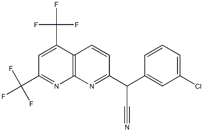 1,8-Naphthyridine-2-acetonitrile,alpha-(3-chlorophenyl)-5,7-bis(trifluoromethyl)-(9CI)