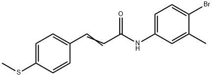 (E)-N-(4-BROMO-3-METHYLPHENYL)-3-[4-(METHYLSULFANYL)PHENYL]-2-PROPENAMIDE
