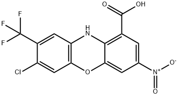10H-Phenoxazine-1-carboxylic  acid,  7-chloro-3-nitro-8-(trifluoromethyl)-