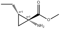 Cyclopropanecarboxylic acid, 1-amino-2-ethyl-, methyl ester, (1R,2S)-rel- (9CI)