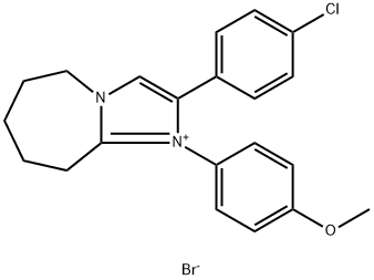 2-(4-chlorophenyl)-1-(4-methoxyphenyl)-6,7,8,9-tetrahydro-5H-imidazo[1,2-a]azepin-1-ium bromide