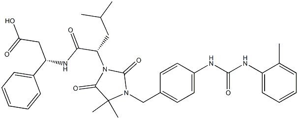 (S)-3-((S)-2-(4,4-DIMETHYL-2,5-DIOXO-3-(4-(3-O-TOLYLUREIDO)BENZYL)IMIDAZOLIDIN-1-YL)-4-METHYLPENTANAMIDO)-3-PHENYLPROPANOIC ACID