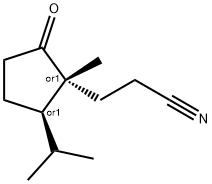 Cyclopentanepropanenitrile, 1-methyl-2-(1-methylethyl)-5-oxo-, (1R,2R)-rel- (9CI)