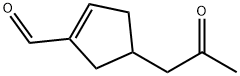 1-Cyclopentene-1-carboxaldehyde, 4-(2-oxopropyl)- (9CI)