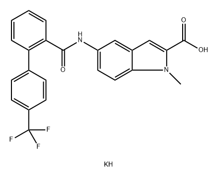 KALIUM-1-METHYL-5-[4''-(TRIF LUORMETHYL)BIFENYL-2-CARBOXAMIDO] INDOOL-2-CARBOXYLAAT