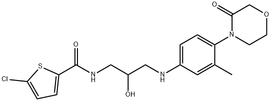 5-氯-N-[2-羟基-3-[[3-甲基-4-(3-氧代-4-吗啉基)苯基]氨在]丙基]-2-噻吩羰酰胺