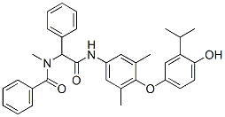 Benzeneacetamide, alpha-(benzoylmethylamino)-N-[4-[4-hydroxy-3-(1-methylethyl)phenoxy]-3,5-dimethylphenyl]- (9CI)