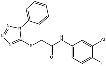 N-(3-chloro-4-fluorophenyl)-2-[(1-phenyl-1H-tetrazol-5-yl)sulfanyl]acetamide