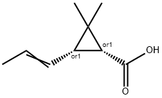 Cyclopropanecarboxylic acid, 2,2-dimethyl-3-(1-propenyl)-, (1R,3S)-rel- (9CI)