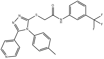 2-{[4-(4-methylphenyl)-5-pyridin-4-yl-4H-1,2,4-triazol-3-yl]sulfanyl}-N-[3-(trifluoromethyl)phenyl]acetamide