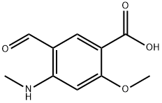 Benzoic acid, 5-formyl-2-methoxy-4-(methylamino)- (9CI)