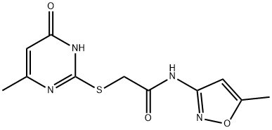 2-[(4-hydroxy-6-methylpyrimidin-2-yl)sulfanyl]-N-(5-methyl-1,2-oxazol-3-yl)acetamide