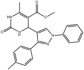 methyl 6-methyl-2-oxo-4-(1-phenyl-3-(p-tolyl)-1H-pyrazol-4-yl)-1,2,3,4-tetrahydropyrimidine-5-carboxylate